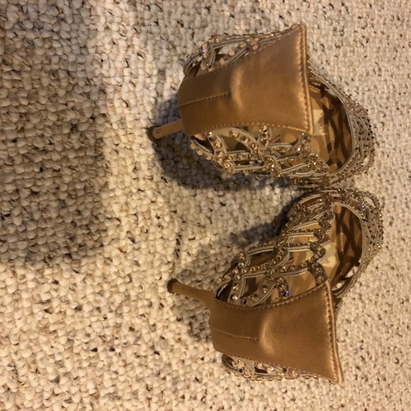 Sergio Rossi Sparkly peep toe heels - Picture 3 of 5